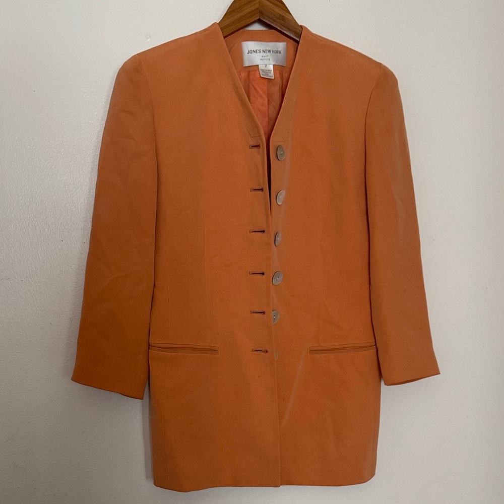 50% off Jones New York Women's Vibrant Orange/peach Blazer